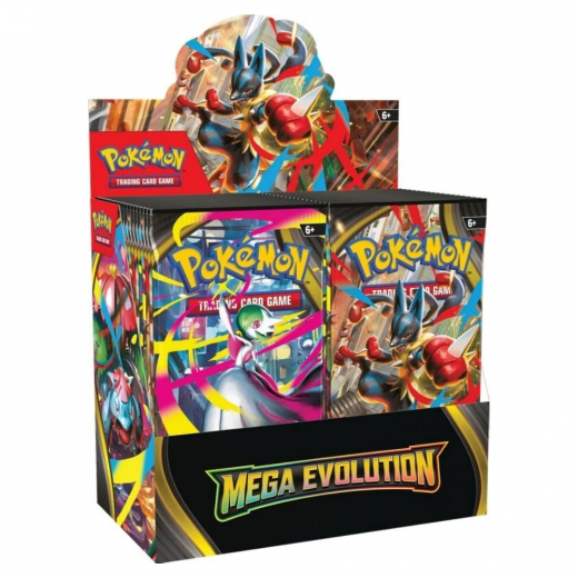 Pokémon TCG: Mega Evolution Booster Display i gruppen SELSKABSSPIL / Pokémon hos Spelexperten (POK10057-101-DIS)