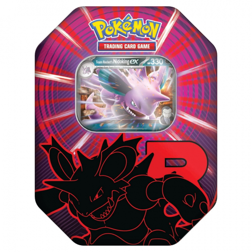 Pokémon TCG: Team Rocket Tin - Nidoking ex i gruppen SELSKABSSPIL / Pokémon hos Spelexperten (POK10135-NID)
