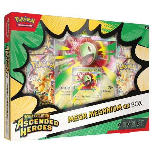 Pokémon TCG: Ascended Heroes - Mega Meganium ex Box i gruppen SELSKABSSPIL / Pokémon hos Spelexperten (POK10313-MEG)
