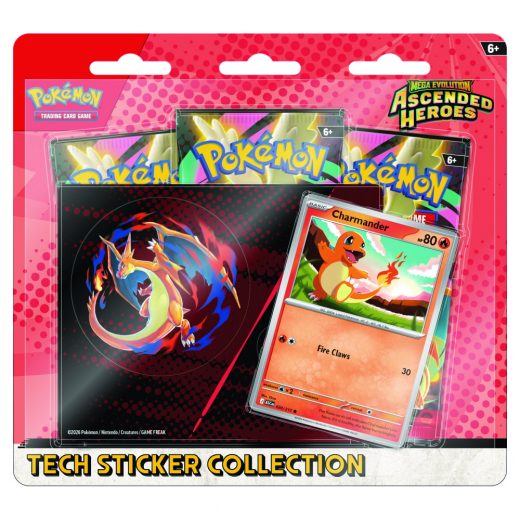Pokémon TCG: Ascended Heroes - Tech Sticker Collection Charmander i gruppen SELSKABSSPIL / Pokémon hos Spelexperten (POK10314-CHA)