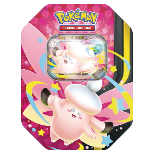 Pokémon TCG: Mega Clefable ex Tin - Summer 2026 i gruppen SELSKABSSPIL / Pokémon hos Spelexperten (POK10389-CLE)