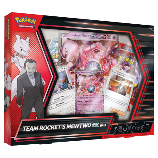 Pokémon TCG: Team Rocket's Mewtwo ex Box i gruppen SELSKABSSPIL / Pokémon hos Spelexperten (POK10438)