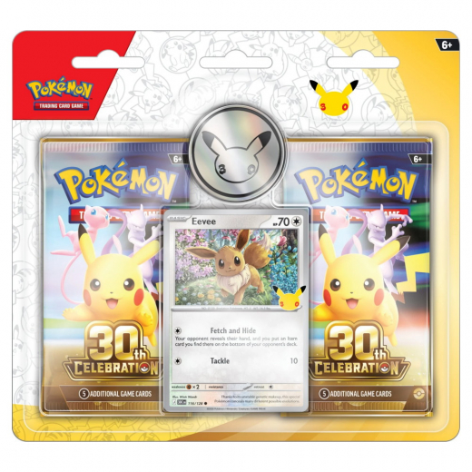 Pokémon TCG: 30th Celebration - Eevee 2-Pack Blister i gruppen SELSKABSSPIL / Pokémon hos Spelexperten (POK10666-102)
