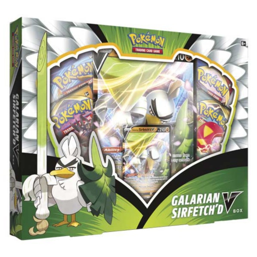 Pokémon TCG: Galarian Sirfetch'd V Box i gruppen  hos Spelexperten (POK80737)