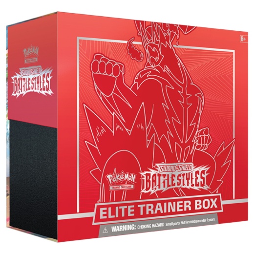 Pokémon TCG: Battle Styles Elite Trainer Box Single Strike i gruppen  hos Spelexperten (POK80835-RED)