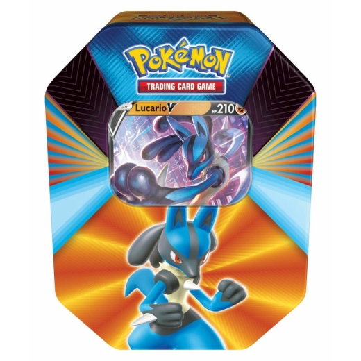 Pokémon TCG: V Forces Tin - Lucario V i gruppen SELSKABSSPIL / Pokémon hos Spelexperten (POK80840-LUC)