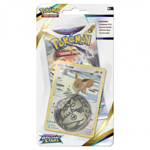 Pokémon TCG: Brilliant Stars Checklane - Eevee i gruppen  hos Spelexperten (POK85002-EEV)