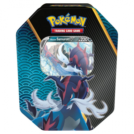 Pokémon TCG: Divergent Powers Tin - Samurott V i gruppen SELSKABSSPIL / Pokémon hos Spelexperten (POK85044-SAM)