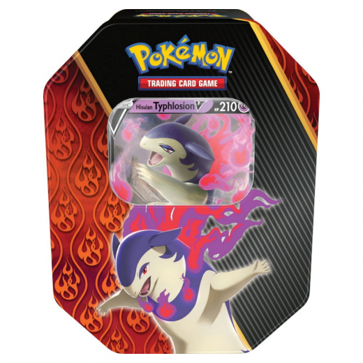 Pokémon TCG: Divergent Powers Tin - Typhlosion V i gruppen  hos Spelexperten (POK85044-TYP)