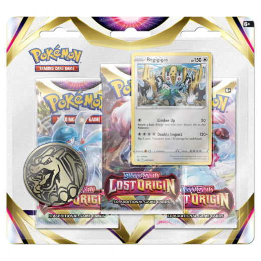 Pokémon TCG: Lost Origin Booster 3-Pack Regigigas i gruppen SELSKABSSPIL / Pokémon hos Spelexperten (POK85060-REG)