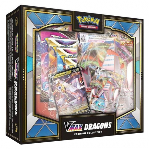 Pokémon TCG: VMAX Dragons Premium Collection i gruppen SELSKABSSPIL / Pokémon hos Spelexperten (POK85128)