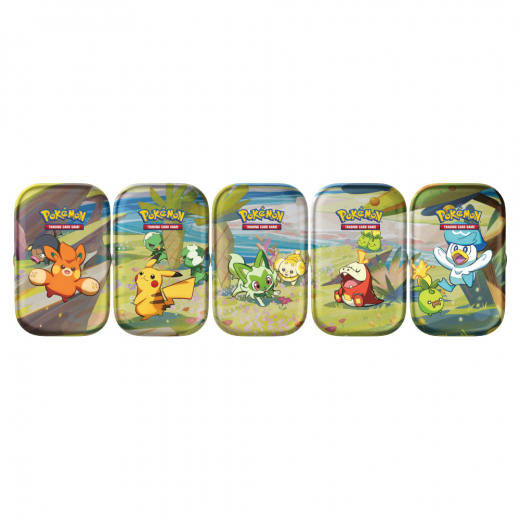 Pokémon TCG: Paldea Friends Mini Tin 5-Pack Collection i gruppen SELSKABSSPIL / Pokémon hos Spelexperten (POK85279-COL)