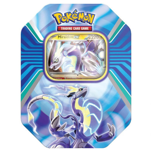 Pokémon TCG: Paldea Legends Tin - Summer 2023 - Miraidon ex i gruppen SELSKABSSPIL / Pokémon hos Spelexperten (POK85288-MIR)