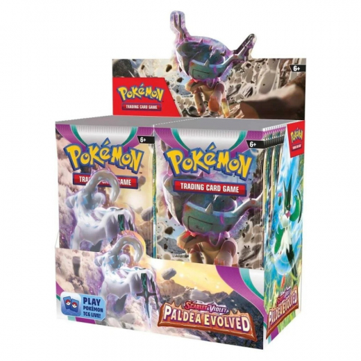 Pokémon TCG: Paldea Evolved Booster Display i gruppen SELSKABSSPIL / Pokémon hos Spelexperten (POK85349-DIS)