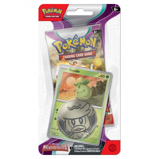 Pokémon TCG: Paldea Evolved Checklane - Smoliv i gruppen SELSKABSSPIL / Pokémon hos Spelexperten (POK85356-SMO)