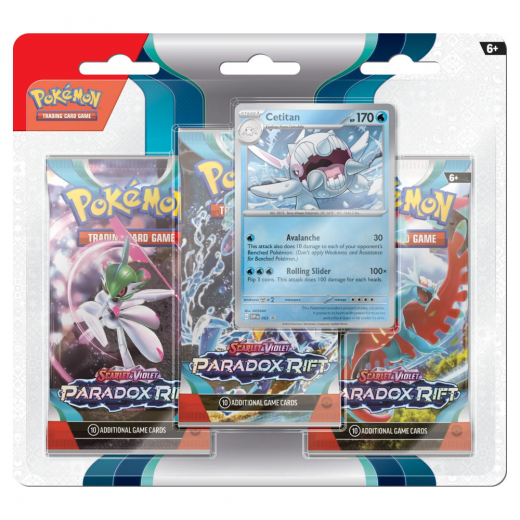 Pokémon TCG: Paradox Rift Booster 3-Pack Cetitan i gruppen SELSKABSSPIL / Pokémon hos Spelexperten (POK85403-CET)