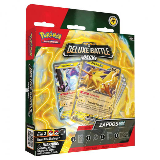 Pokémon TCG: Deluxe Battle Deck - Zapdos ex i gruppen SELSKABSSPIL / Pokémon hos Spelexperten (POK85600-ZAP)