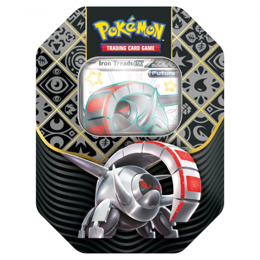 Pokémon TCG: Paldean Fates Tin - Iron Treads i gruppen SELSKABSSPIL / Pokémon hos Spelexperten (POK85620-IRO)