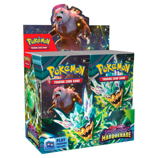 Pokémon TCG: Twilight Masquerade Booster Display i gruppen SELSKABSSPIL / Pokémon hos Spelexperten (POK85774-DIS)