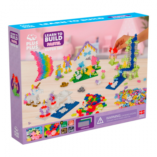 Plus-Plus - Learn to Build Pastel 1200 stk i gruppen LEGETØJ / Byggeklodser / PLUS PLUS hos Spelexperten (PP3812)