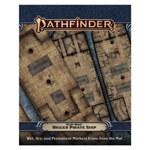 Pathfinder RPG: Flip-Mat - Bigger Pirate Ship i gruppen SELSKABSSPIL / Rollespil / Pathfinder hos Spelexperten (PZO30109)