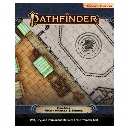 Pathfinder RPG: Flip-Mat - Night Market & Shrine i gruppen SELSKABSSPIL / Rollespil / Pathfinder hos Spelexperten (PZO30133)