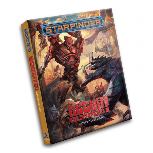 Starfinder RPG: Mechageddon! Adventure Path i gruppen SELSKABSSPIL / Rollespil / Starfinder hos Spelexperten (PZO7253HC)