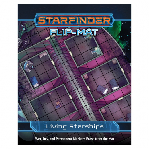 Starfinder RPG: Flip-Mat - Living Starships i gruppen SELSKABSSPIL / Rollespil / Starfinder hos Spelexperten (PZO7340)
