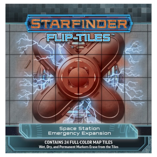 Starfinder RPG: Flip-Tiles - Space Station Emergency Expansion i gruppen SELSKABSSPIL / Rollespil / Starfinder hos Spelexperten (PZO7502)