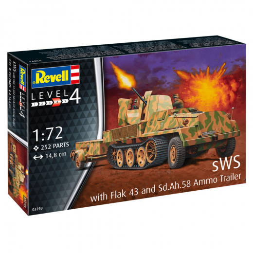 Revell - sWS with Flak 43 and Sd.Ah.50 Ammo Trailer 1:72 - 252 Pcs i gruppen PUSLESPIL / Modelbygning / Revell / Kampkøretøjer hos Spelexperten (R-03293)