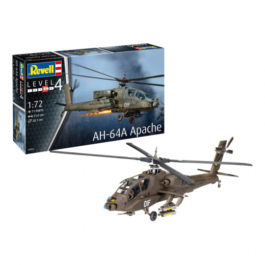 Revell - AH-64A Apache 1:72 i gruppen PUSLESPIL / Modelbygning / Revell / Kampkøretøjer hos Spelexperten (R-03824)