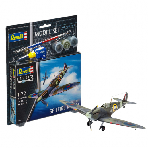 Revell Model Set - Supermarine Spitfire Mk.IIa 1:72 - 38 Pcs i gruppen PUSLESPIL / Modelbygning / Revell / Kampkøretøjer hos Spelexperten (R-03953)