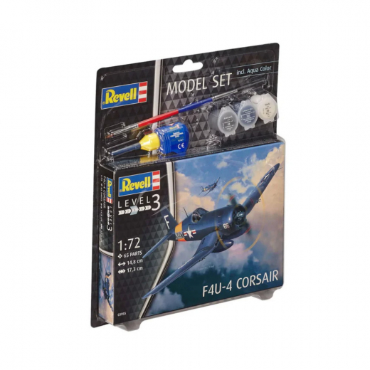 Revell Model Set - F4U-4 Corsair 1:72 - 65 Pcs i gruppen PUSLESPIL / Modelbygning / Revell / Kampkøretøjer hos Spelexperten (R-03955)