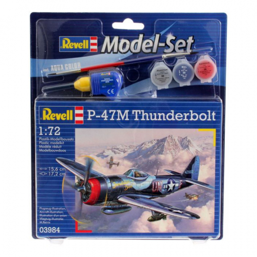 Revell Model Set - P-47M Thunderbolt 1:72 - 67 Pcs i gruppen PUSLESPIL / Modelbygning / Revell / Kampkøretøjer hos Spelexperten (R-03984)
