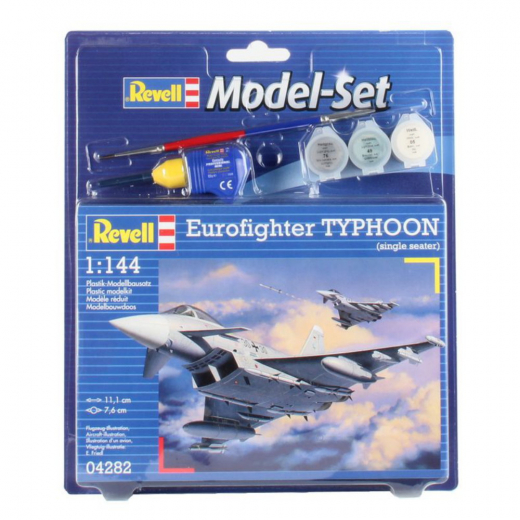 Revell Model Set - Eurofighter Typhoon 1:144 - 63 Pcs i gruppen PUSLESPIL / Modelbygning / Revell / Køretøj hos Spelexperten (R-04282)