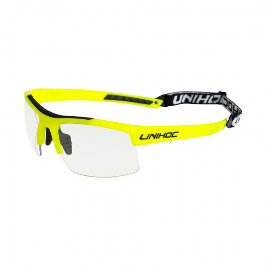 Unihoc - Eyewear Energy Junior Neon Yellow i gruppen UDENDØRSSPIL / Floorball hos Spelexperten (R-24472)