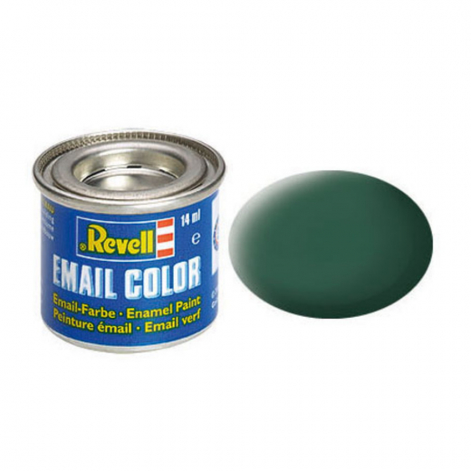 Revell - Dark Green, Matt 14 ml i gruppen PUSLESPIL / Modelbygning / Revell / Maling, pensler og lim hos Spelexperten (R-32139)