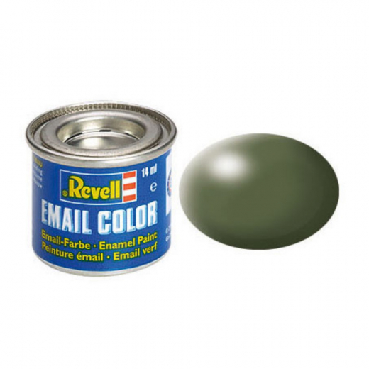 Revell - Olive Green, Silk 14 ml i gruppen PUSLESPIL / Modelbygning / Revell / Maling, pensler og lim hos Spelexperten (R-32361)