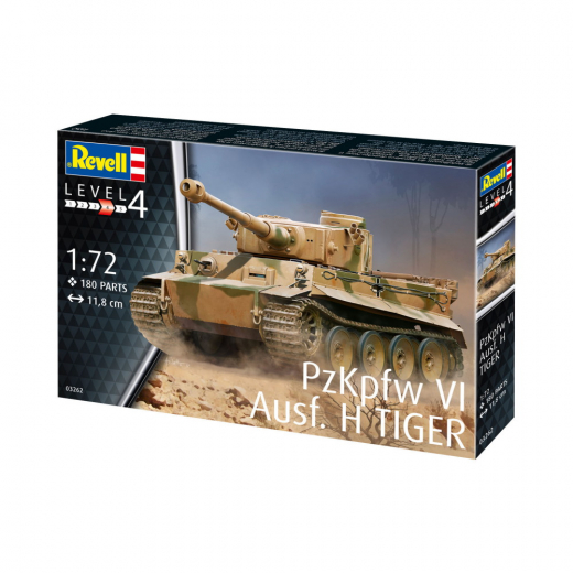 Revell - PzKpfw VI Ausf. H Tiger 1:72 - 180 Stk i gruppen PUSLESPIL / Modelbygning / Revell / Kampkøretøjer hos Spelexperten (R-3262)