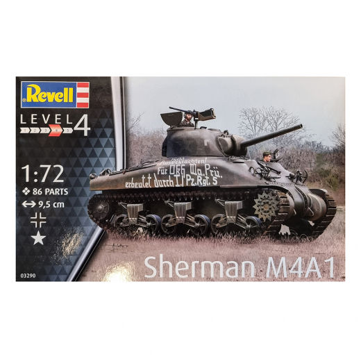 Revell - Sherman M4A1 1:72 - 86 Pcs i gruppen PUSLESPIL / Modelbygning / Revell / Kampkøretøjer hos Spelexperten (R-3290)