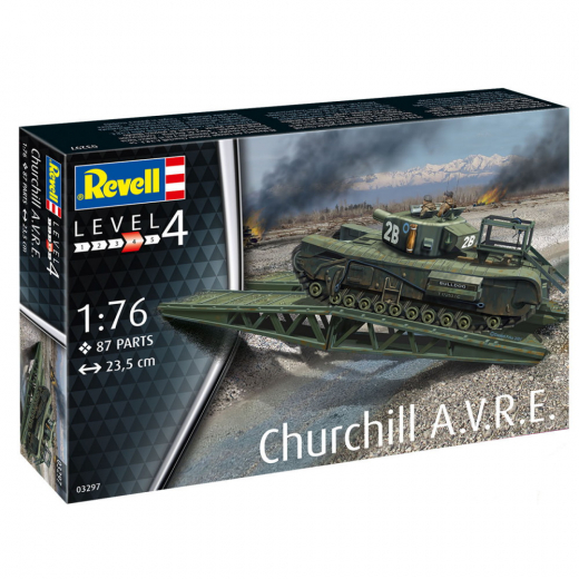 Revell - Churchill A.V.R.E. 1:76 - 87 Stk i gruppen PUSLESPIL / Modelbygning / Revell / Kampkøretøjer hos Spelexperten (R-3297)