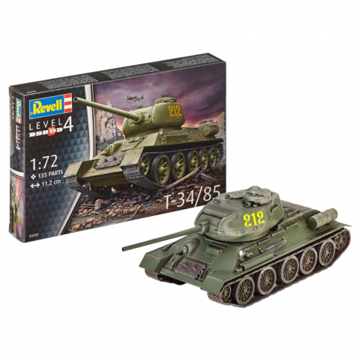 Revell - T-34/85 1:72 - 135 Stk i gruppen PUSLESPIL / Modelbygning / Revell / Kampkøretøjer hos Spelexperten (R-3302)