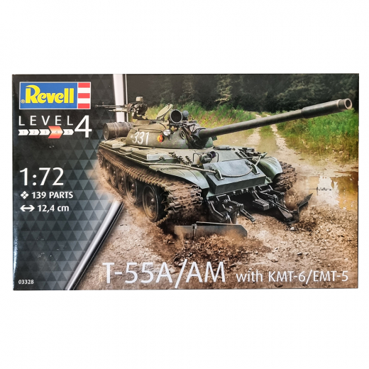 Revell - T-55A/AM med KMT-6/EMT-5 1:72 - 139 Pcs i gruppen PUSLESPIL / Modelbygning / Revell / Kampkøretøjer hos Spelexperten (R-3328)