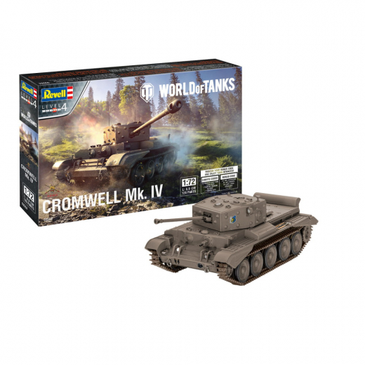 Revell World of Tanks - Cromwell Mk. IV 1:72 - 128 Pcs i gruppen PUSLESPIL / Modelbygning / Revell / Kampkøretøjer hos Spelexperten (R-3504)