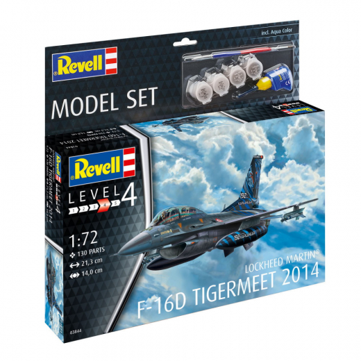 Revell Model Set - Lockheed Martin F-16D 1:72 - 130 Bitar i gruppen PUSLESPIL / Modelbygning / Revell / Kampkøretøjer hos Spelexperten (R-3844)