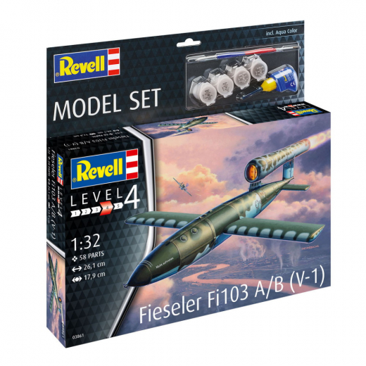 Revell Model Set - Fieseler Fi103 A/B (V-1) 1:32 - 58 Dele i gruppen PUSLESPIL / Modelbygning / Revell / Køretøj hos Spelexperten (R-3861)