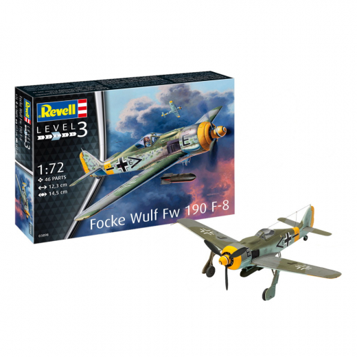 Revell - Focke Wulf Fw 190 F-8 1:72 - 46 Pcs i gruppen PUSLESPIL / Modelbygning / Revell / Kampkøretøjer hos Spelexperten (R-3898)