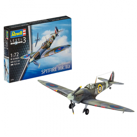 Revell - Supermarine Spitfire Mk.IIa 1:72 - 38 Pcs i gruppen PUSLESPIL / Modelbygning / Revell / Kampkøretøjer hos Spelexperten (R-3953)