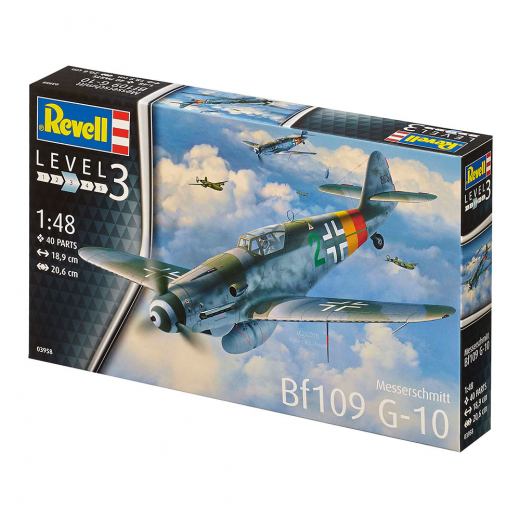 Revell - Messerschmitt Bf109 G-10 1:48 - 40 Pcs i gruppen PUSLESPIL / Modelbygning / Revell / Kampkøretøjer hos Spelexperten (R-3958)