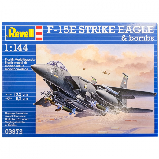 Revell - F-15E Strike Eagle & Bombs 1:144 - 70 Stk i gruppen PUSLESPIL / Modelbygning / Revell / Kampkøretøjer hos Spelexperten (R-3972)